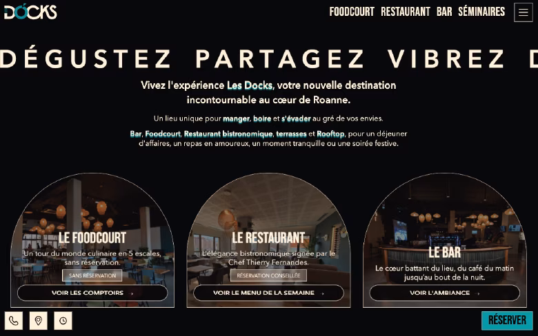 Aperçu du site Les Docks